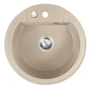Zlewozmywaki - Ferro MEZZO II zlewozmywak granitowy 1-kom. fi51 piasek DRGM1/51SA DRGM1/51SA - miniaturka - grafika 1