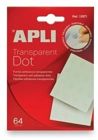 APLI Kółka samoprzylepne typu dot, usuwalne, transparentne AP12871 - Kleje biurowe - miniaturka - grafika 3