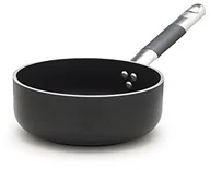 Rondle - Agnelli ""Lakier do garnków agnelli ALB rondel z aluminium o grubości 5 MM, dno do kuchenek indukcyjnych-10 MM grubości, rura z uchwytem ze stali nierdzewnej"" cool, ze stali nierdzewnej, w kolorze czarnym (Pentole Agnelli_ALSC2107SSPIC20) - miniaturka - grafika 1