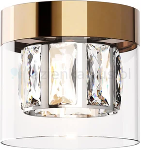 Zuma Line Gem C0389-01A-F7AC Plafon lampa sufitowa 1x28W G9 złoty/transparentny - Lampy sufitowe - miniaturka - grafika 2