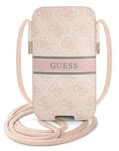 Guess 4G Printed Stripe Pouch - Torebka na telefon L różowy GUPHL4GDPI - Etui i futerały do telefonów - miniaturka - grafika 2