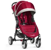 Wózki dziecięce - Baby Jogger City Mini 4W Crimson/Gray - miniaturka - grafika 1