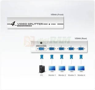 ATEN VS94A SPLITTER VS94A - Rozgałęźniki - miniaturka - grafika 3