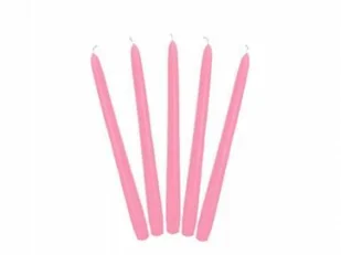 PartyDeco Świeczka "Classic Pastel 24 cm", różowa jasna, 10 szt SKMAT-081 - Urodziny dla dorosłych - miniaturka - grafika 3