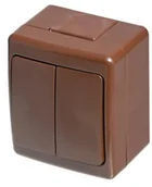Wyłączniki światła i elektryczne - Pawbol BETA WYLACZNIK SWIECZNIKOWY IP44 BRAZOWY D.3210W2 - miniaturka - grafika 1