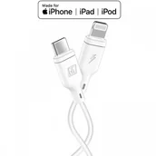 Kable USB - Momax Momax Zero - Kabel połączeniowy USB-C na Lightning MFi 1.2 m (PD 3.0 Fast Charging) (White) - miniaturka - grafika 1