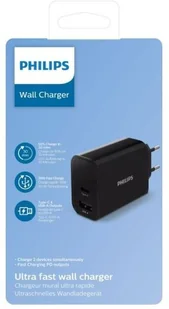 Philips Ładowarka USB-A USB C 30W (PD, QC) Phil-DLP2621/12 - Kable komputerowe i do monitorów - miniaturka - grafika 2