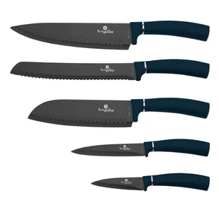 Berlingerhaus Zestaw 5 noży kuchennych z listwą bh-2537 aquamarine BH-2537 Kinghoff - Noże kuchenne - miniaturka - grafika 4