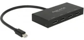 Adaptery i przejściówki - Delock Displayport 1.2 Splitter 1 X Mini DisplayPort w > 4 X DisplayPort Out 4 K 87693 - miniaturka - grafika 1