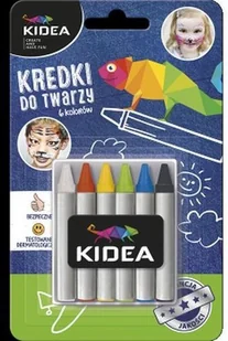 Derform Kredki do twarzy 6 kolorów 2,5g Kidea KDT6KA - Przybory szkolne - miniaturka - grafika 3