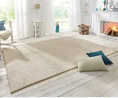Dywany - BT Carpet Wzornictwo dywan wolly w optyce wełniany-kremowy 102843-80x200 - miniaturka - grafika 1