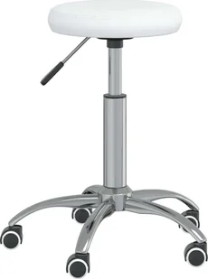 vidaXL Krzesło stołowe białe obite sztuczną skórą 3088595 - Krzesła - miniaturka - grafika 3