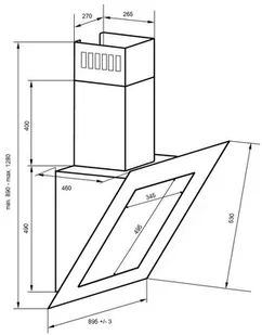 VDB GEO 90 Czarny - Okapy kuchenne - miniaturka - grafika 7