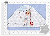 Okrycia kąpielowe dla dzieci - Interbaby Interbaby 01127-01 dziecięcy ręcznik kąpielowy Jungla niebieski, niebieski - miniaturka - grafika 1