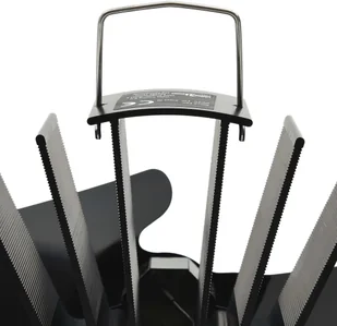 vidaXL Zasilany ciepłem wentylator kominkowy, 2 łopatki, czarny - Akcesoria grzewcze - miniaturka - grafika 7