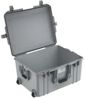 Walizki i skrzynie na sprzęt fotograficzny - Peli 1607 Air lekka walizka transportowa z rolkami do ochrony drona i sprzętu fotograficznego, odporna na wodę i kurz, pojemność 63 l, wkładka z pianki, kolor: srebrny 016070-0010-180E - miniaturka - grafika 1