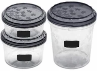 Pojemniki kuchenne - Branq DOSTAWCA Komplet 3 Pojemników Rukkola Twist 1115 Z Tablicą BRA000237 - miniaturka - grafika 1