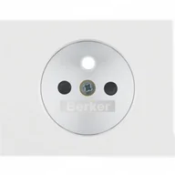 Gniazdka elektryczne - Berker K1 biały płytka do gniazda z uziemieniem z przesłonami B_3965757009 - miniaturka - grafika 1