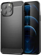 Etui i futerały do telefonów - Hurtel Carbon Case elastyczne etui pokrowiec iPhone 13 Pro Max czarny - miniaturka - grafika 1