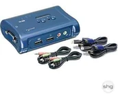 Kable komputerowe i do monitorów - TRENDnet Przełącznik 2xK/V/M 2048x1536 2x3to1/Audio Cables USB TK-209K (TK209K) - miniaturka - grafika 1