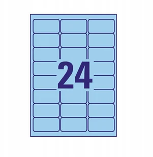 Avery Zweckform Etykiety kolorowe usuwalne Zweckform niebieskie 63,5 x 33,9mm 20 ark./op. - Etykiety samoprzylepne i bloki etykiet - miniaturka - grafika 3