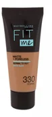 Podkłady do twarzy - Maybelline Fit Me! Matte + Poreless podkład 30 ml 330 Toffee - miniaturka - grafika 1