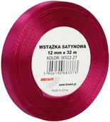 Pasmanteria - Brewis Wstążka dekoracyjna satynowa 12mm/32m różowa 27 - miniaturka - grafika 1