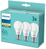 Żarówki LED - Philips E27 żarówka LED A60 8W 2 700 K 3 szt. - miniaturka - grafika 1