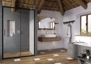 Ravak Blix Slim Drzwi przesuwne 100x195 cm profile czarne szkło przezroczyste X0PMA0300Z1 - Ścianki i drzwi prysznicowe Ravak Blix Slim Drzwi przesuwne 100x195 cm profile czarne szkło przezroczyste X0PMA0300Z1 - Ścianki i drzwi prysznicowe - miniaturka - grafika 1