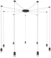 Lampy sufitowe - Linea Light Step into design Lampa wisząca 9 czarna pająk XT005-9P - Step Into Design XT005-9P - miniaturka - grafika 1