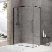 Kabiny prysznicowe - Axiss Glass BRAVAT 70x140 czarny mat SL195-70/140 - miniaturka - grafika 1