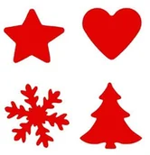 Dekoratorstwo - Artemio Dziurkacz ozdobny-częściowy zestaw na święta jodła płatek śniegu gwiazda serce 10003002 - miniaturka - grafika 1