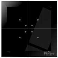 Systemy inteligentnych domów - F&F F&Wave przycisk szklany 4-kanałowy czarny 230V FW-GS-230-B FW-GS-230-B - miniaturka - grafika 1