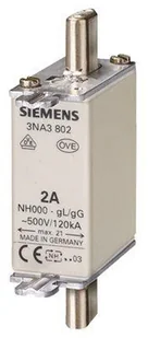 Siemens Indus.Sector Bezpiecznik NH 3 na3824 g000 80 A 500 V AC/250dc sentron zabezpieczenia NH zastosowania 4001869057187 3NA3824 - Pozostałe oświetlenie - miniaturka - grafika 2