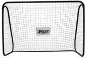 Piłka nożna - Best Sporting 11085 bramka do piłki nożnej bramka 300 x 205 x 120 cm, czarna, 38 mm z malowanej proszkowo metalowej ramy - miniaturka - grafika 1