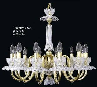 Elita bohemia Żyrandol kryształowy 12-ramienny - Bohemia L 605/12/19 MAT - Lampy sufitowe - miniaturka - grafika 8