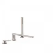 Baterie wannowe i prysznicowe - Tres 21116103AC Bateria wannowa trzyotworowa z słuchawka antical STAL - miniaturka - grafika 1