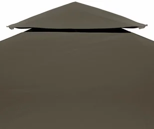 vidaXL Zadaszenie altany, 2-poziomowe, 310 g/m, 4 x 3 m, taupe - Pawilony ogrodowe - miniaturka - grafika 6