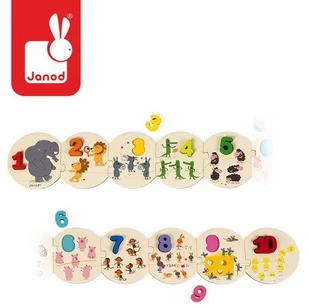 Janod Drewniane Puzzle Uczę się Liczyć Cyferki - Układanki dla dzieci - miniaturka - grafika 18