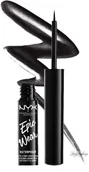 Eyelinery - NYX professional makeup Professional Makeup - Epic Wear Mettalic - Eye & Body Liquid Liner - Wodoodporny, metaliczny liner do oczu i ciała - 3,5 ml - 01 - BLACK METAL - miniaturka - grafika 1
