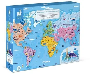 Janod Puzzle Edukacyjne z Figurkami 3d Cuda Świata 350 Elementów 7 +, - Puzzle - miniaturka - grafika 9