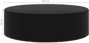 vidaXL Pokrowiec na meble ogrodowe, 10 oczek, 205x90 cm - Pokrowce na meble ogrodowe - miniaturka - grafika 4