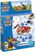 Zabawki kreatywne - Totum Paw Patrol Paw Patrol Marshall und Chase zestaw stempli / zestaw do malowania z 7 wzorami, poduszka do stempli w kolorze niebieskim, blok do malowania i 5 kredek, kolorowy, 720336 720336 - miniaturka - grafika 1
