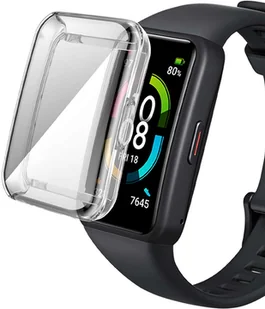Alogy Etui silikonowe nakładka z folią ochronną do HUAWEI Honor Band 6 Przezroczyste 12060X10 - Akcesoria do smartwatchy - miniaturka - grafika 3