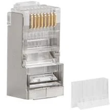 LANBERG Wtyk sieciowy RJ45 8P8C kat.6 FTP 20szt z prowadnicą do linki i do drutu + EKSPRESOWA 24H PLS-6020 - Wtyczki i adaptery - miniaturka - grafika 3