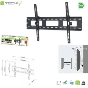 Techly Techly Uchwyt cienny LCD/LED 40-65cali 60kg czarny AJTEYL000301276 - Uchwyty do monitorów - miniaturka - grafika 3