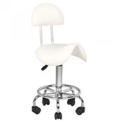 Krzesła i taborety kosmetyczne - ACTIVESHOP TABORET KOSMETYCZNY 6001 BIAŁY - miniaturka - grafika 1