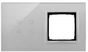 Wyłączniki światła i elektryczne - Simon Panel dotykowy Simon 54 Touch DSTR240/71 2 moduły 4 pola dotykowe otwór na osprzęt Simon 54 srebrna mgła DSTR240/71 - miniaturka - grafika 1