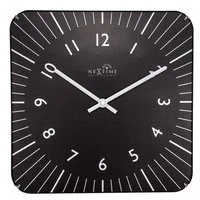 Nextime Zegar ścienny, Alex Radio Controlled, czarny, 35x35x5 cm - Zegary - miniaturka - grafika 3