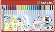 Flamastry - Stabilo PEN 68 brush etui metalowe 25 szt 568/25-321 ci 0403245 - miniaturka - grafika 1
